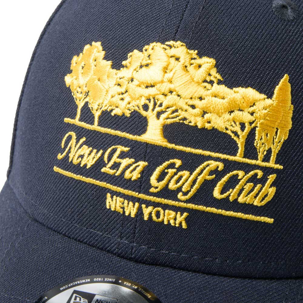 New Era Logo Golf Club Navy 9FORTY Velcro Strap Adjustable Cap