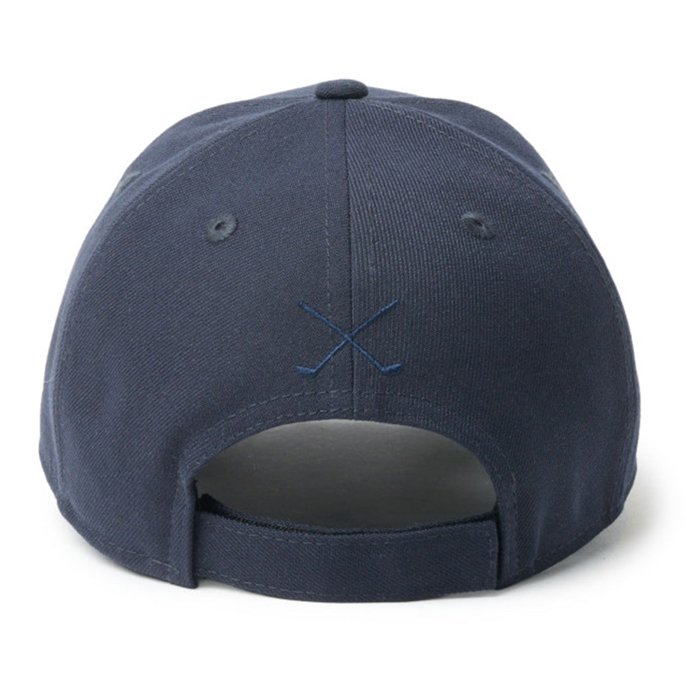 New Era Logo Golf Club Navy 9FORTY Velcro Strap Adjustable Cap
