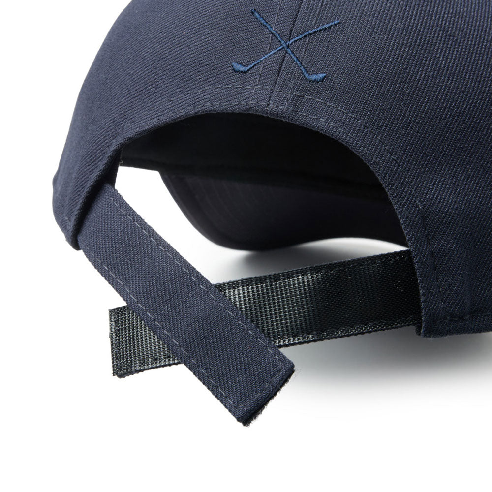 New Era Logo Golf Club Navy 9FORTY Velcro Strap Adjustable Cap