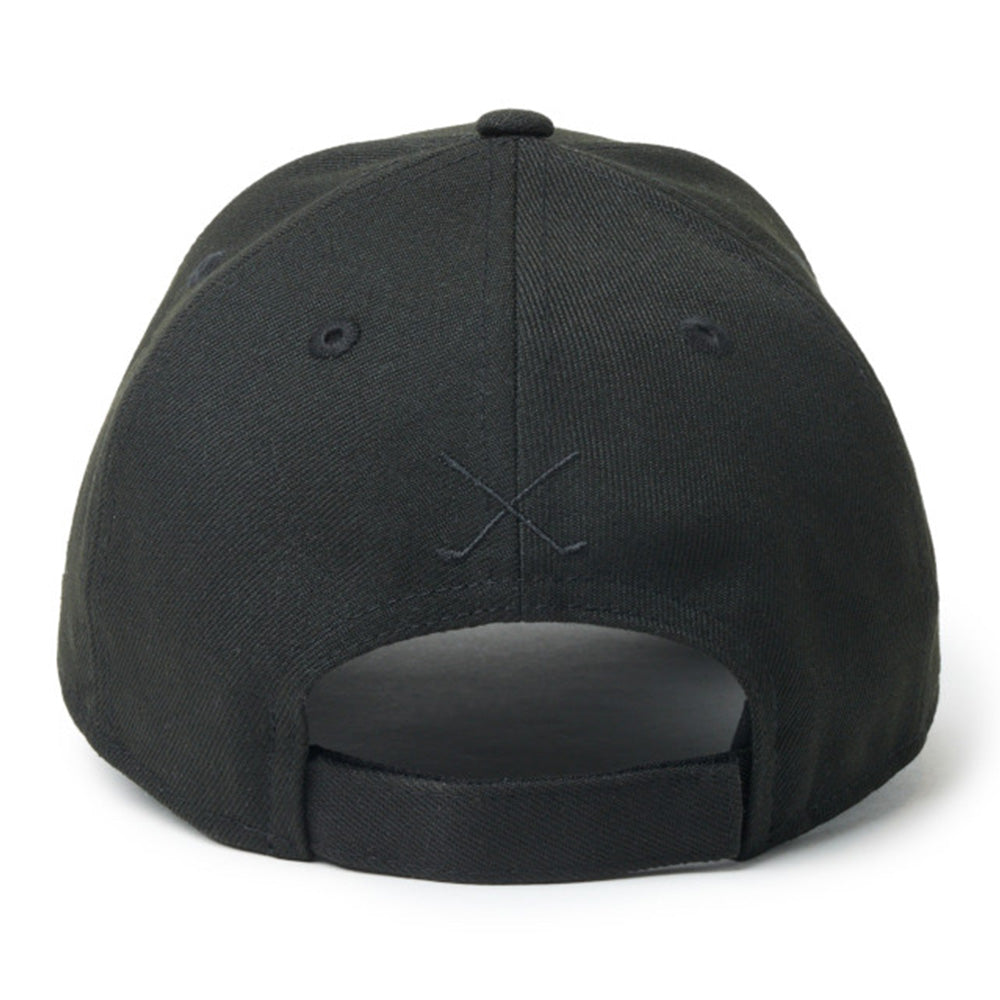 New Era Logo Golf Club Black 9FORTY Velcro Strap Adjustable Cap