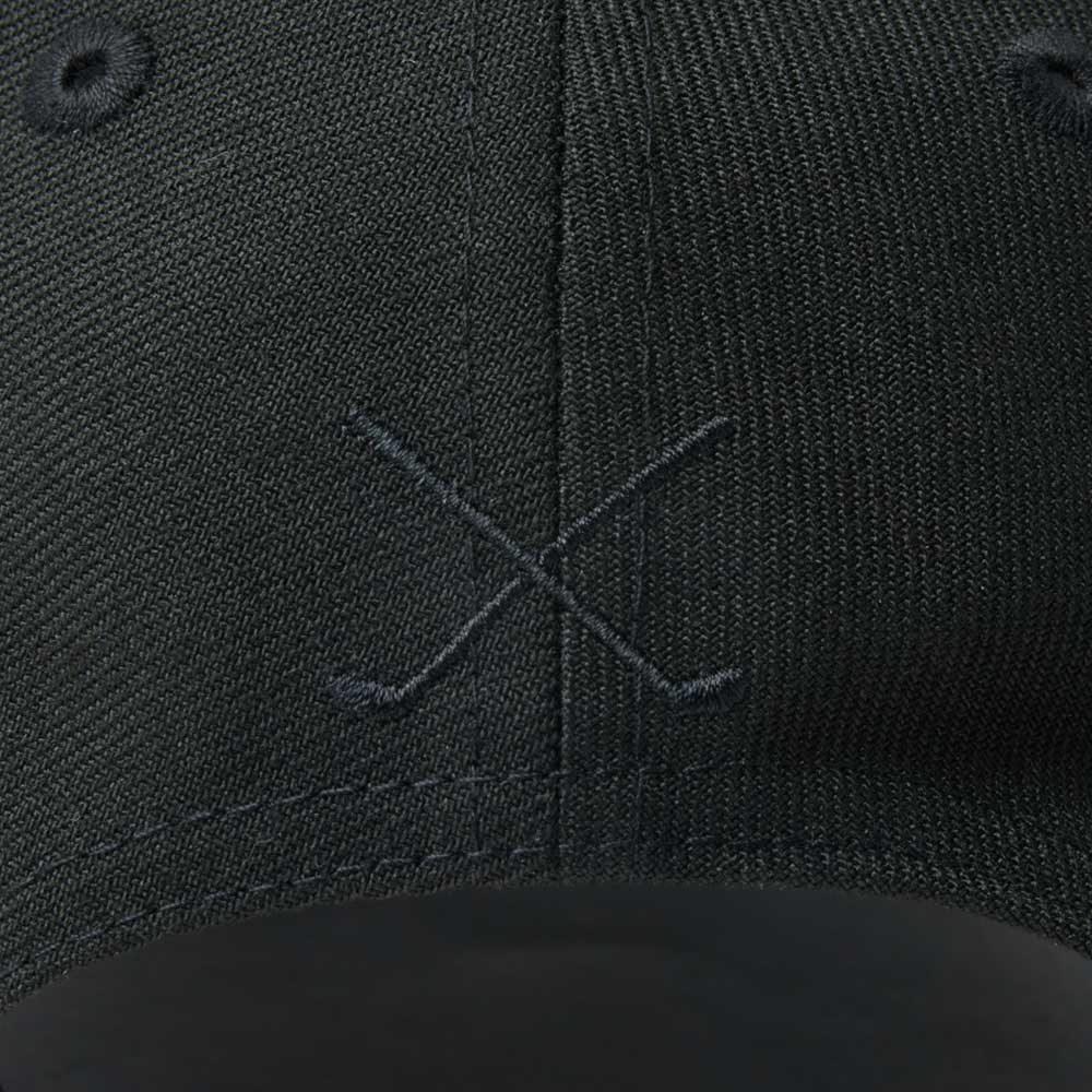 New Era Logo Golf Club Black 9FORTY Velcro Strap Adjustable Cap