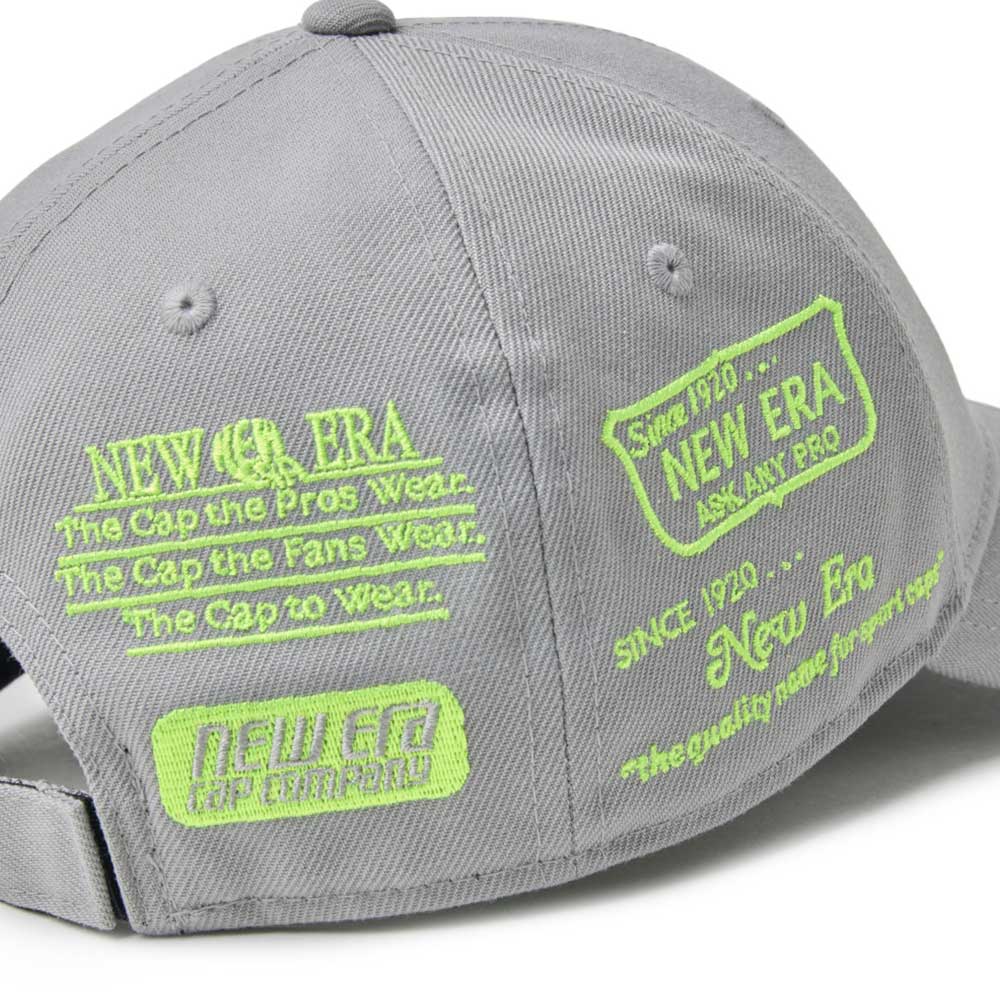 New Era Wordmark Golf NE Archive Grey 9FORTY Velcro Strap Adjustable Cap