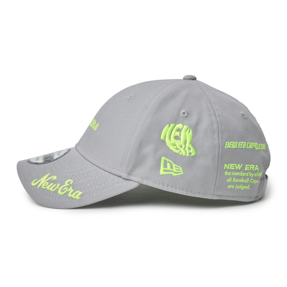 New Era Wordmark Golf NE Archive Grey 9FORTY Velcro Strap Adjustable Cap
