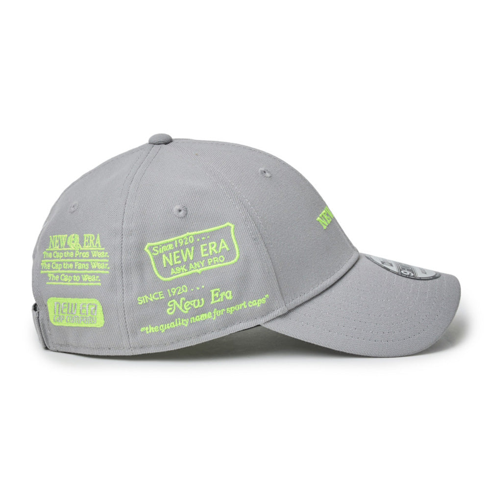 New Era Wordmark Golf NE Archive Grey 9FORTY Velcro Strap Adjustable Cap
