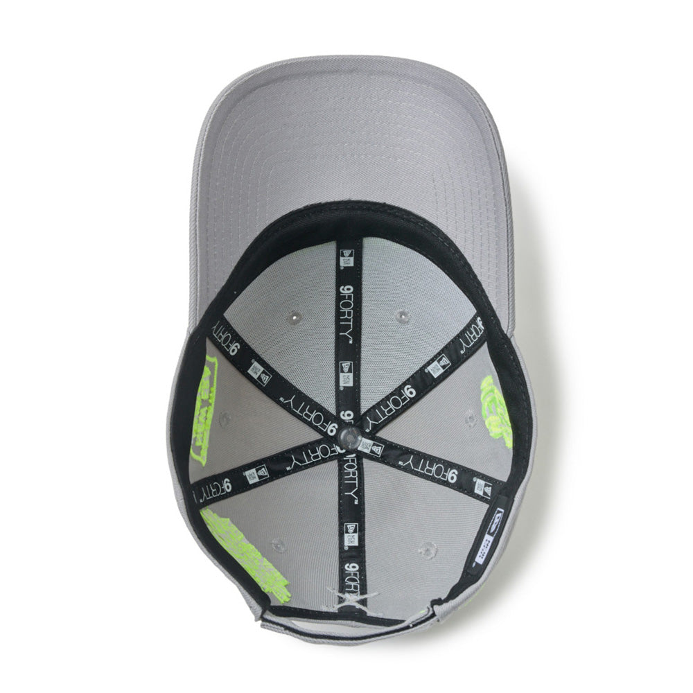 New Era Wordmark Golf NE Archive Grey 9FORTY Velcro Strap Adjustable Cap