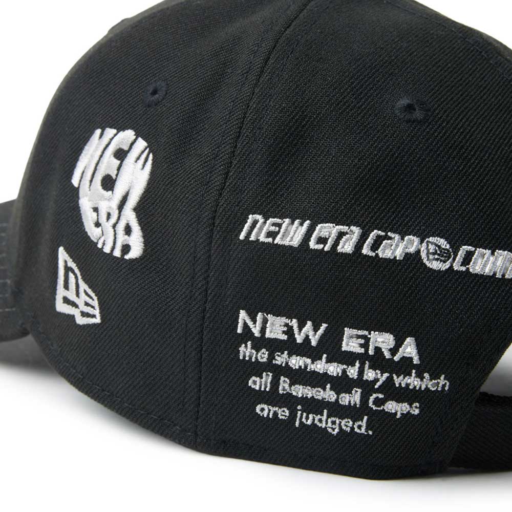 New Era Wordmark Golf NE Archive Black 9FORTY Velcro Strap Adjustable Cap