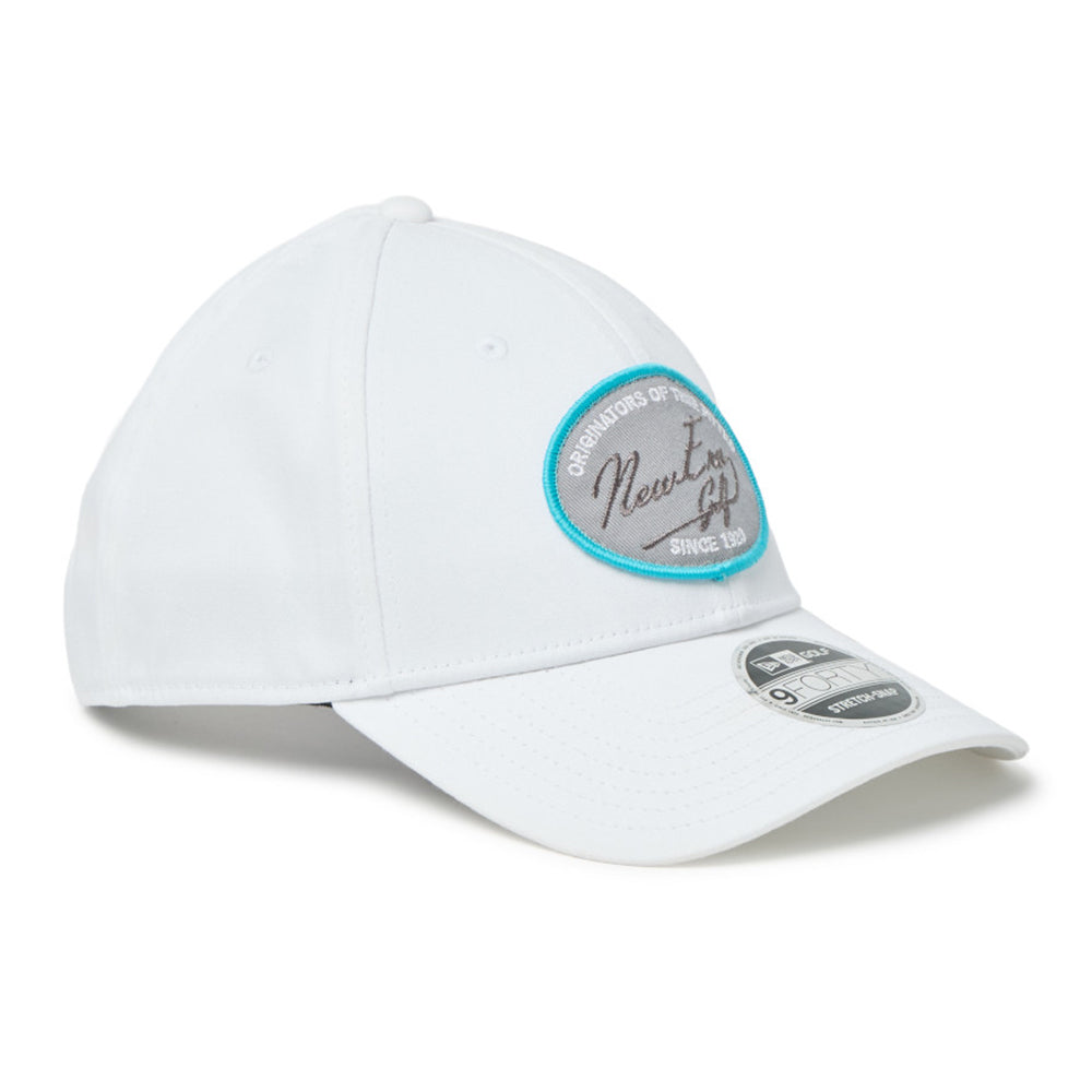 Script Oval Patch White Golf 9FORTY Stretch Snapback Cap