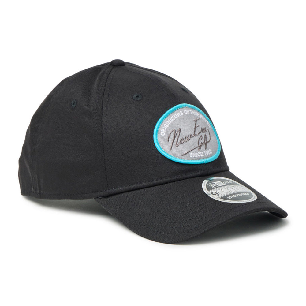 Script Oval Patch Black Golf 9FORTY Stretch Snapback Cap