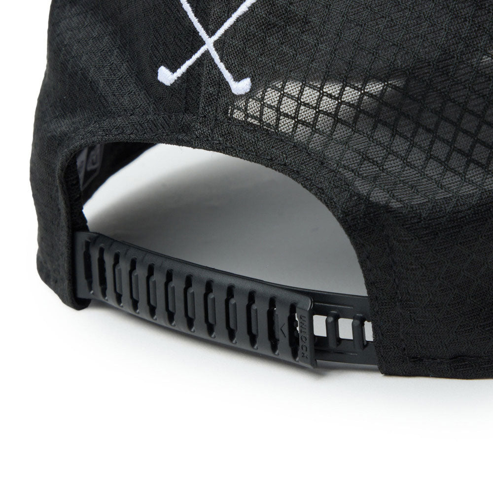 New Era Script Golf Black 9FORTY Apex Adjustable Cap