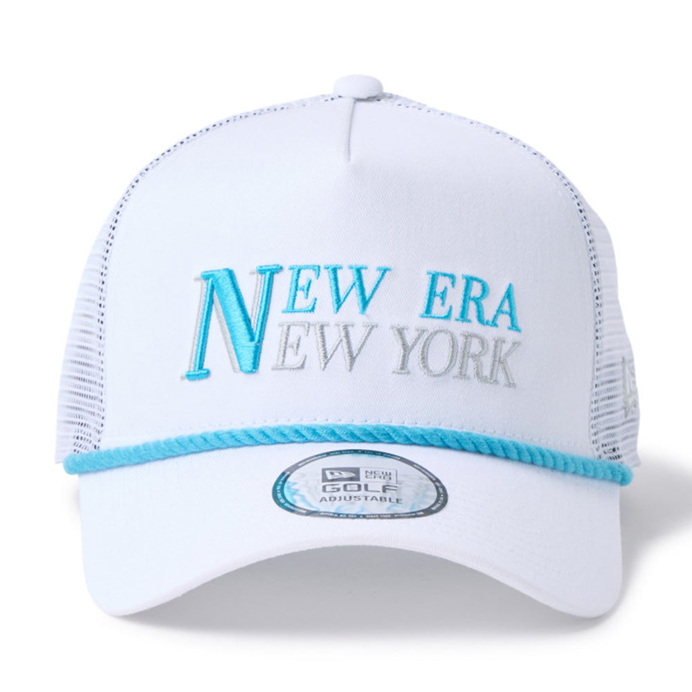 New Era Wordmark Golf White Rope 9FORTY A-Frame Adjustable Cap