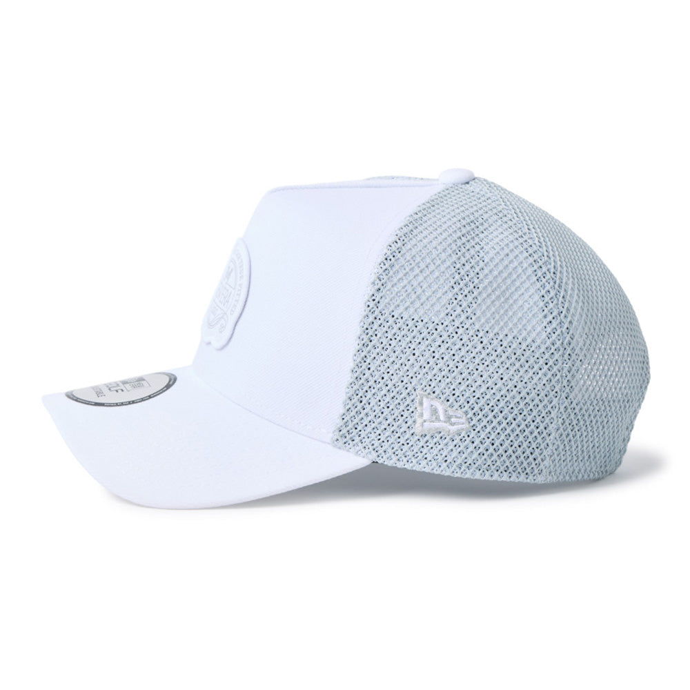 New Era Golf Double Mesh White Grey 9FORTY A-Frame Adjustable Cap