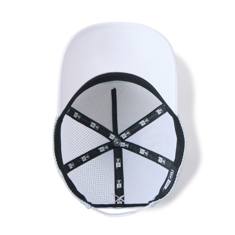 New Era Golf Double Mesh White Grey 9FORTY A-Frame Adjustable Cap