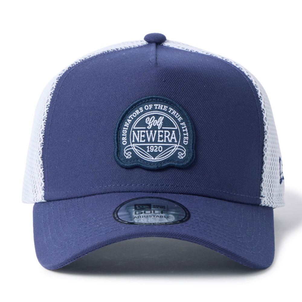 New Era Golf Double Mesh Navy White 9FORTY A-Frame Adjustable Cap