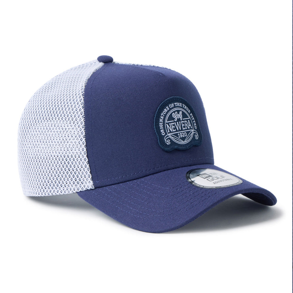 New Era Golf Double Mesh Navy White 9FORTY A-Frame Adjustable Cap