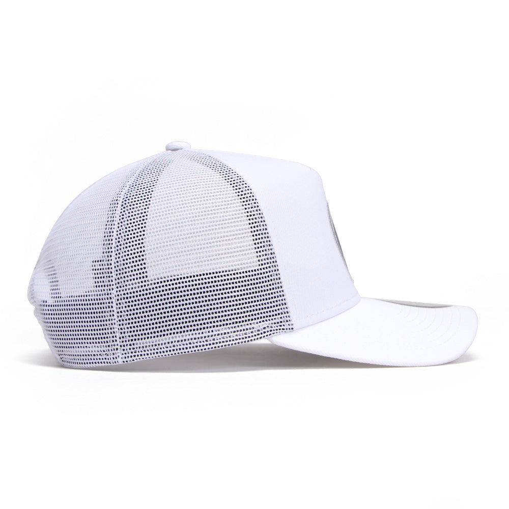 New Era Golf Circle Patch White 9FORTY A-Frame Snapback Cap