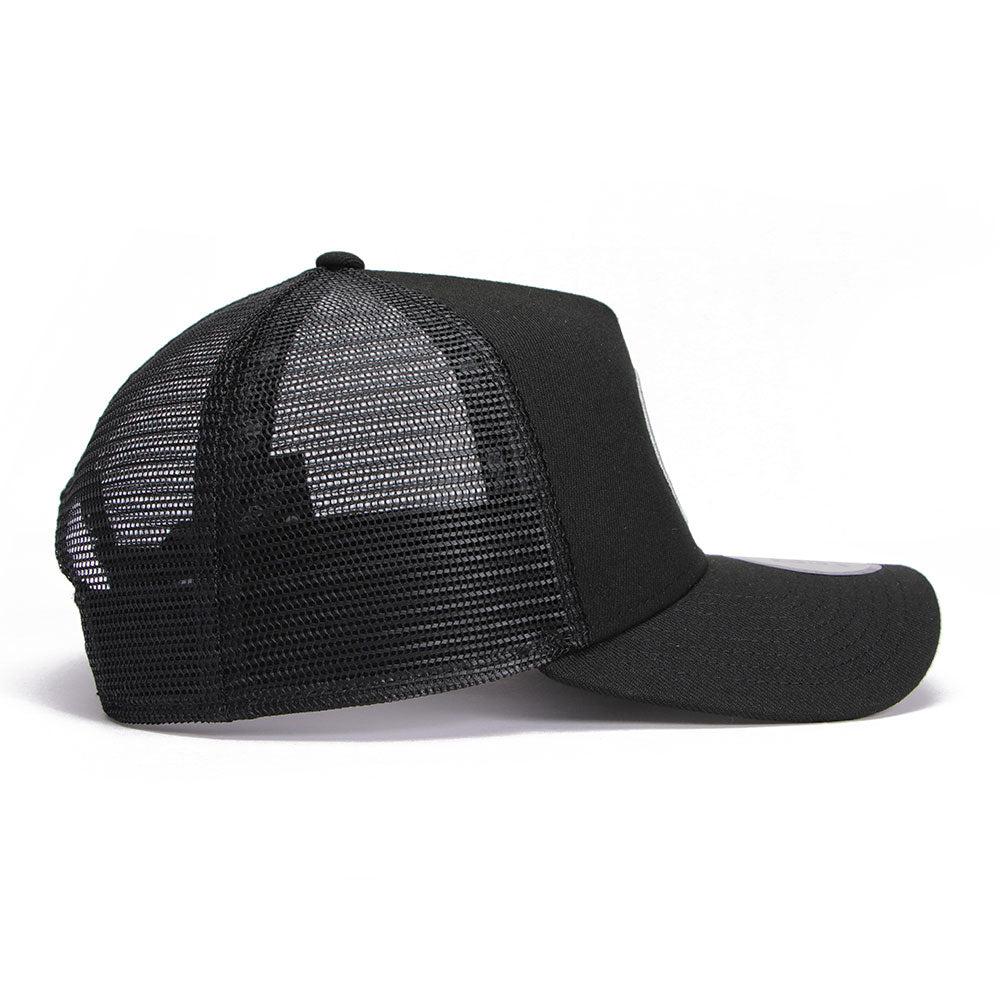 New Era Golf Circle Patch Black 9FORTY A-Frame Snapback Cap