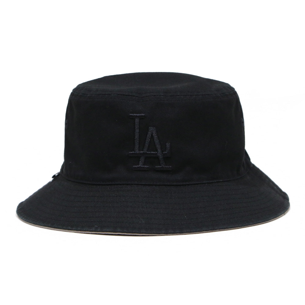 New Era Los Angeles Dodgers Reversible Black Pebble Bucket Hat