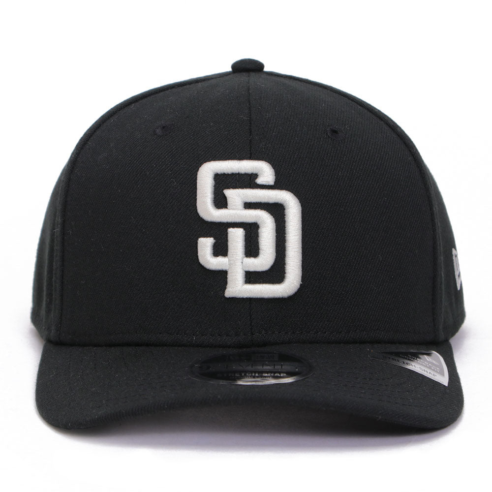 New Era San Diego Padres Black 9SEVENTY Stretch Snapback Cap
