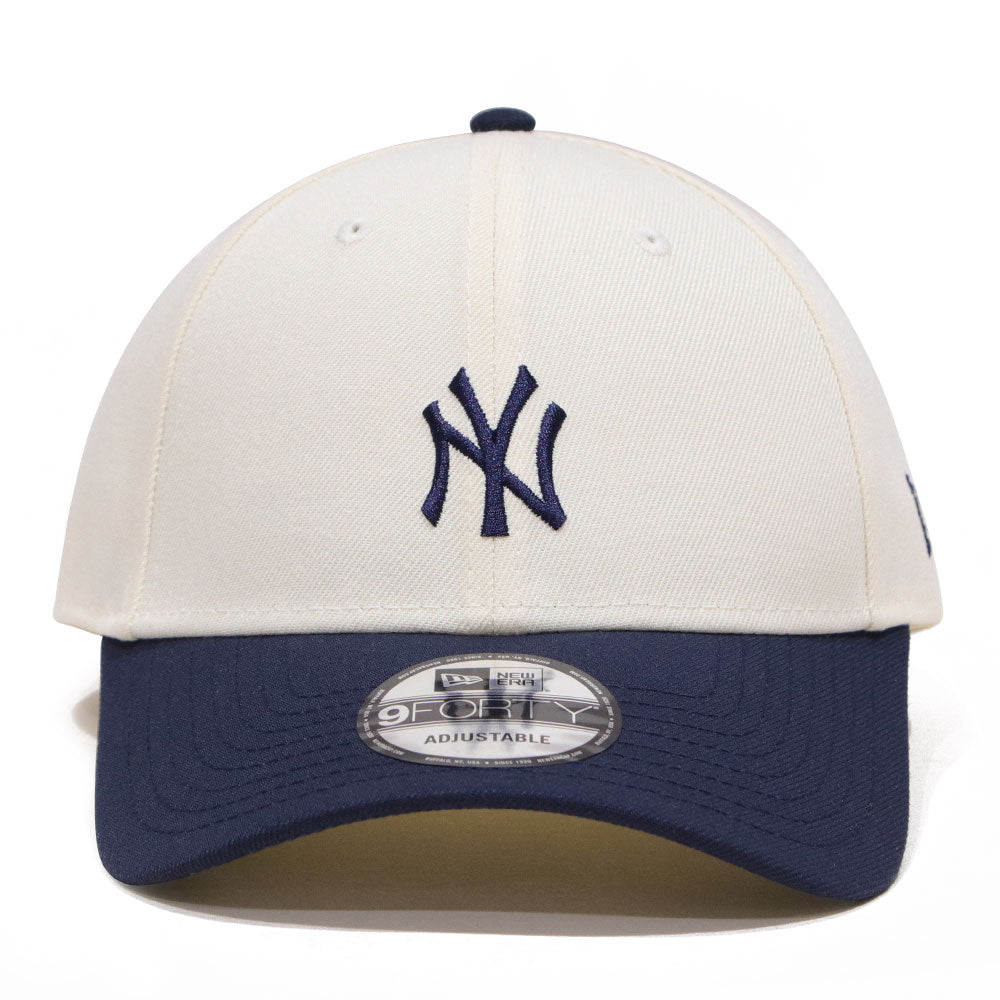 New Era New York Yankees Sweat Band Cream Navy 9FORTY Adjustable Cap