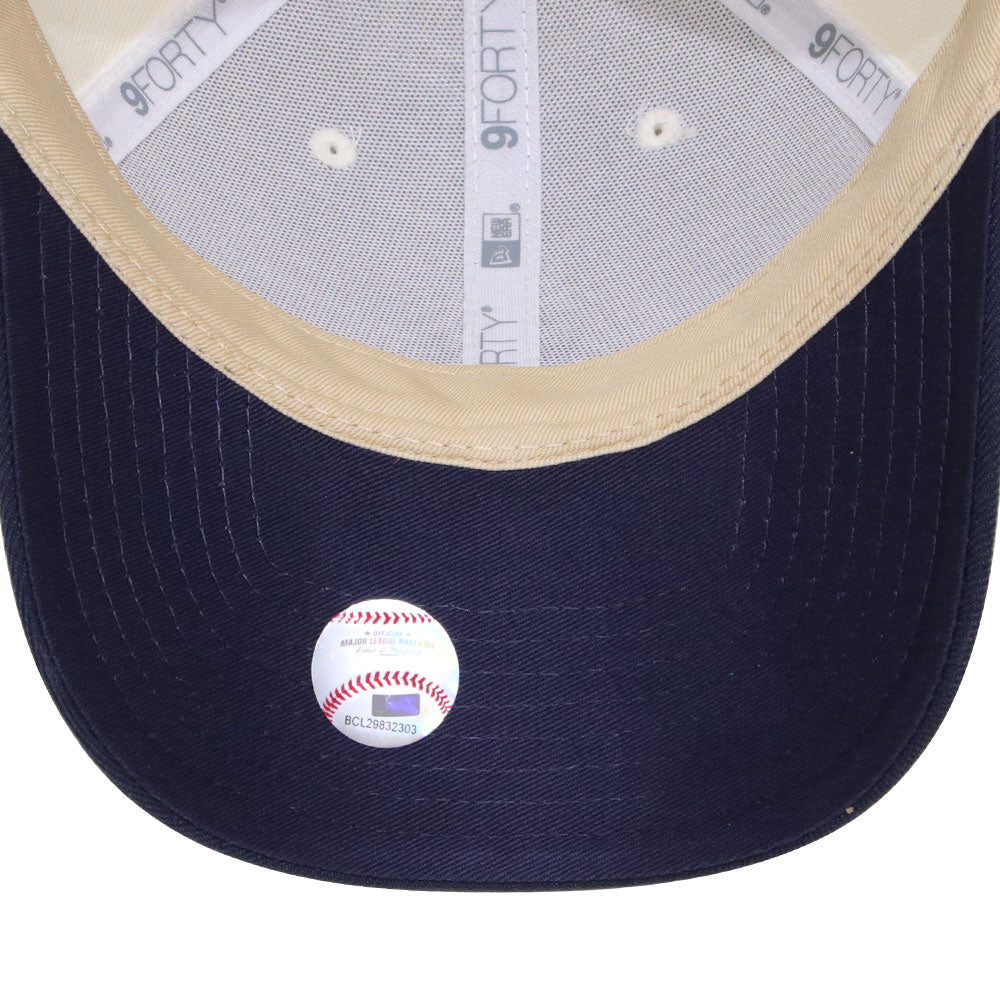 New Era New York Yankees Sweat Band Cream Navy 9FORTY Adjustable Cap