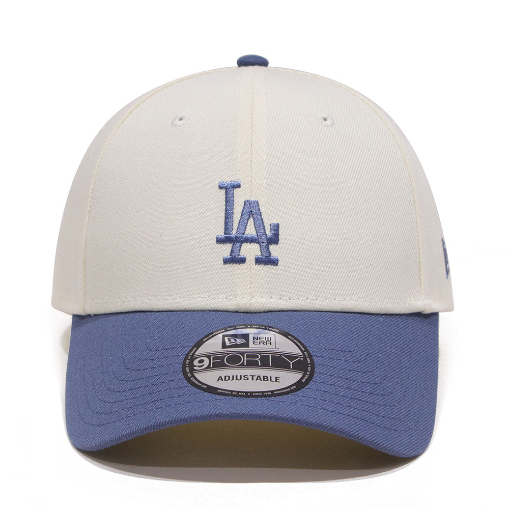 New Era Los Angeles Dodgers Sweat Band Cream Blue 9FORTY Adjustable Cap