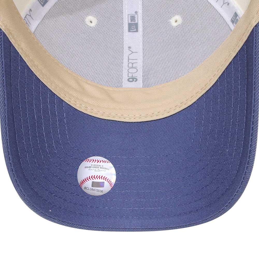 New Era Los Angeles Dodgers Sweat Band Cream Blue 9FORTY Adjustable Cap