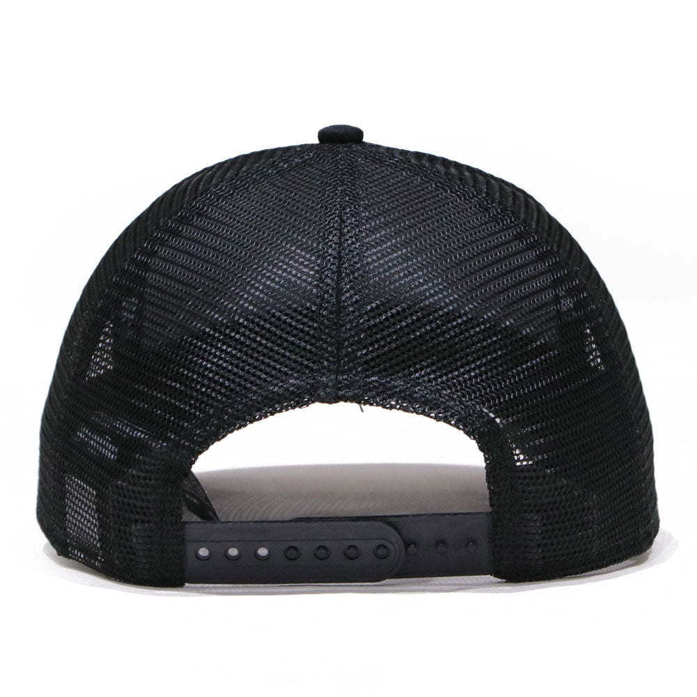 New Era Round Patch Black 9FORTY A-Frame Trucker Cap