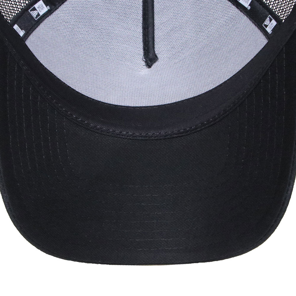 New Era Round Patch Black 9FORTY A-Frame Trucker Cap