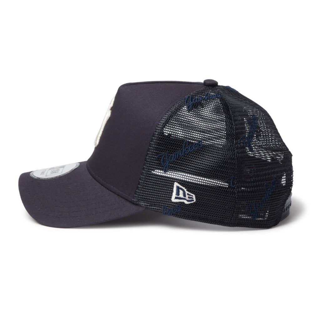New Era New York Yankees EMB Mesh Navy 9FORTY A-Frame Adjustable Cap