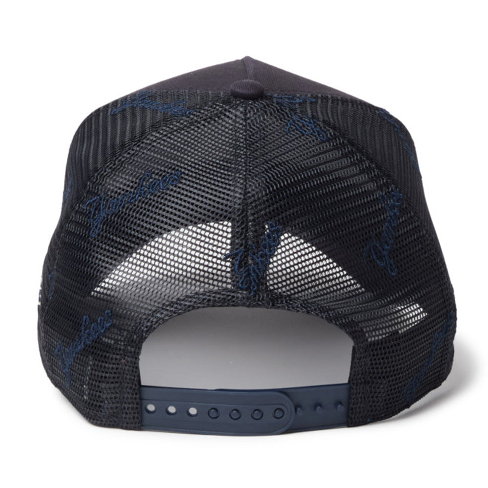 New Era New York Yankees EMB Mesh Navy 9FORTY A-Frame Adjustable Cap