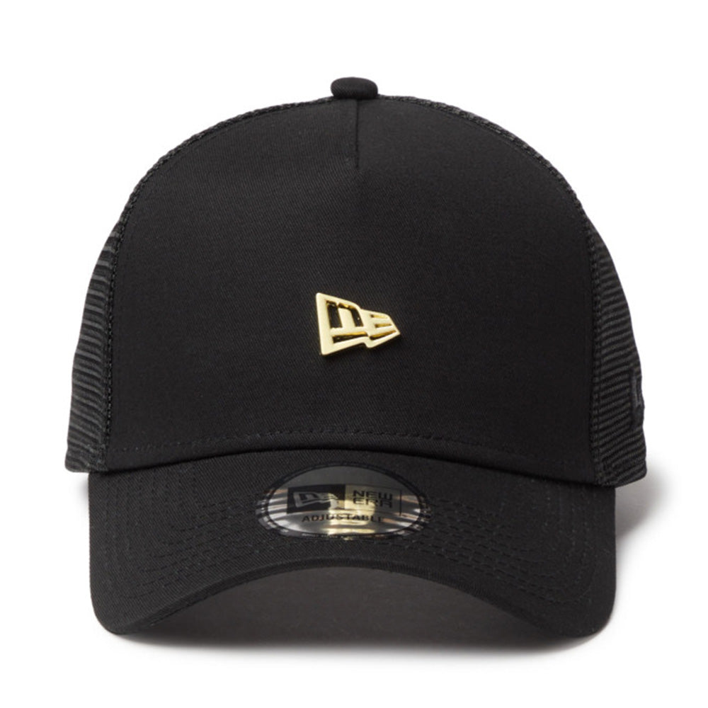 New Era Metal Flag Black 9FORTY A-Frame Trucker Adjustable Cap