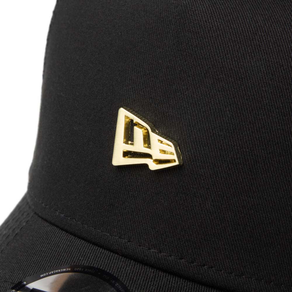 New Era Metal Flag Black 9FORTY A-Frame Trucker Adjustable Cap
