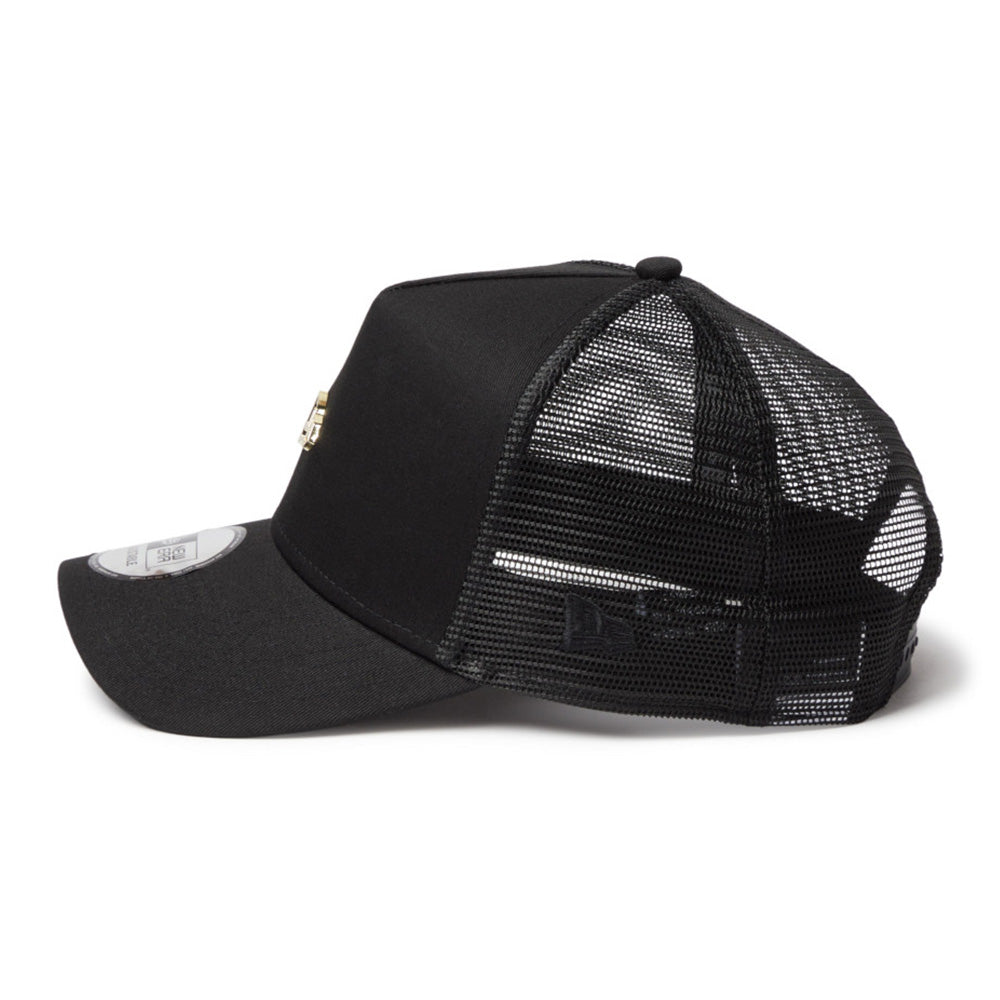 New Era Metal Flag Black 9FORTY A-Frame Trucker Adjustable Cap