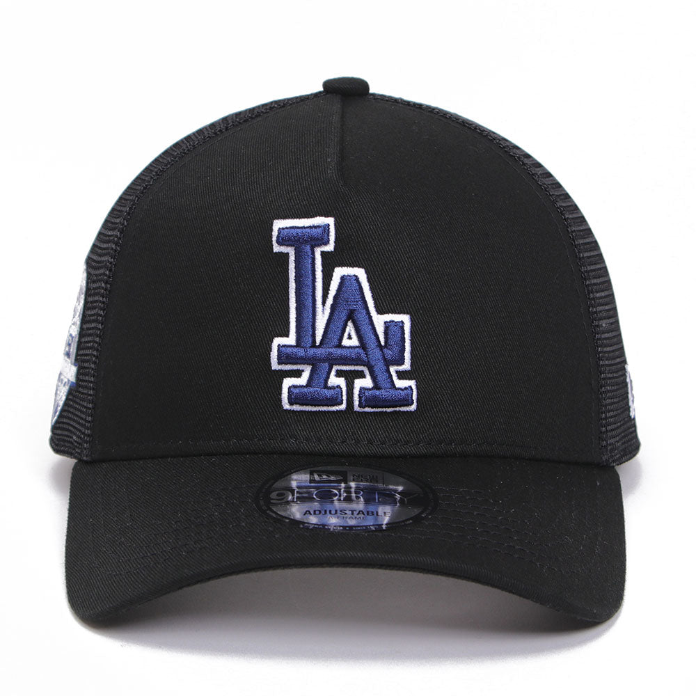New Era Los Angeles Dodgers Side Patch Black 9FORTY A-Frame Adjustable Cap