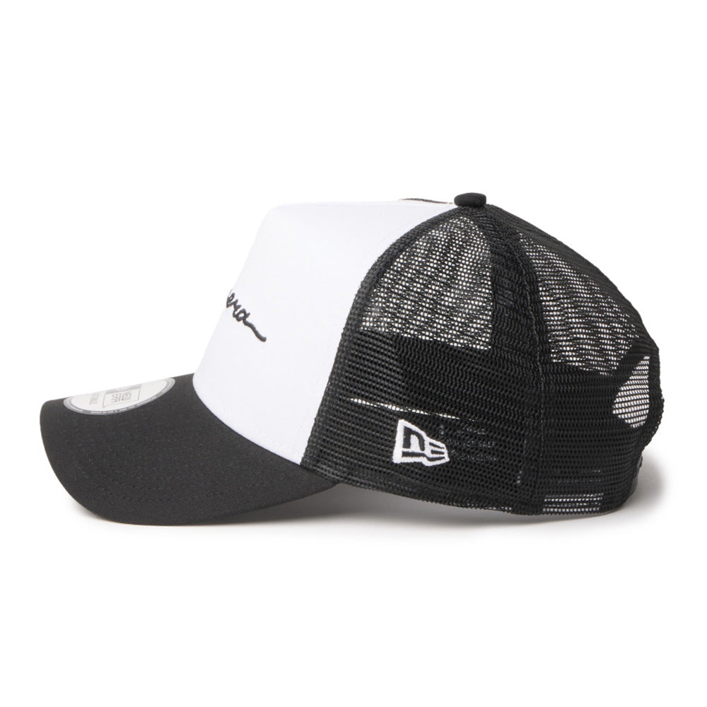 New Era Handwritten Logo White Black 9FORTY A-Frame Adjustable Cap