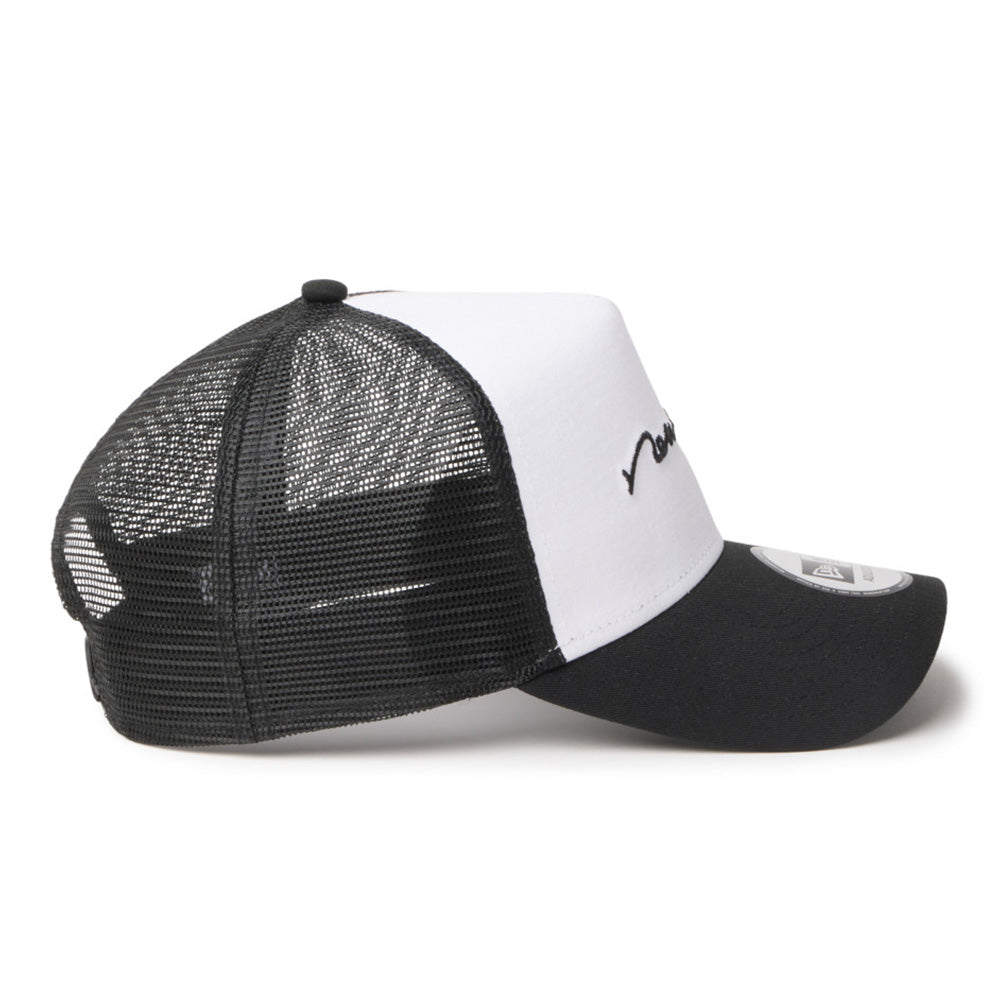 New Era Handwritten Logo White Black 9FORTY A-Frame Adjustable Cap