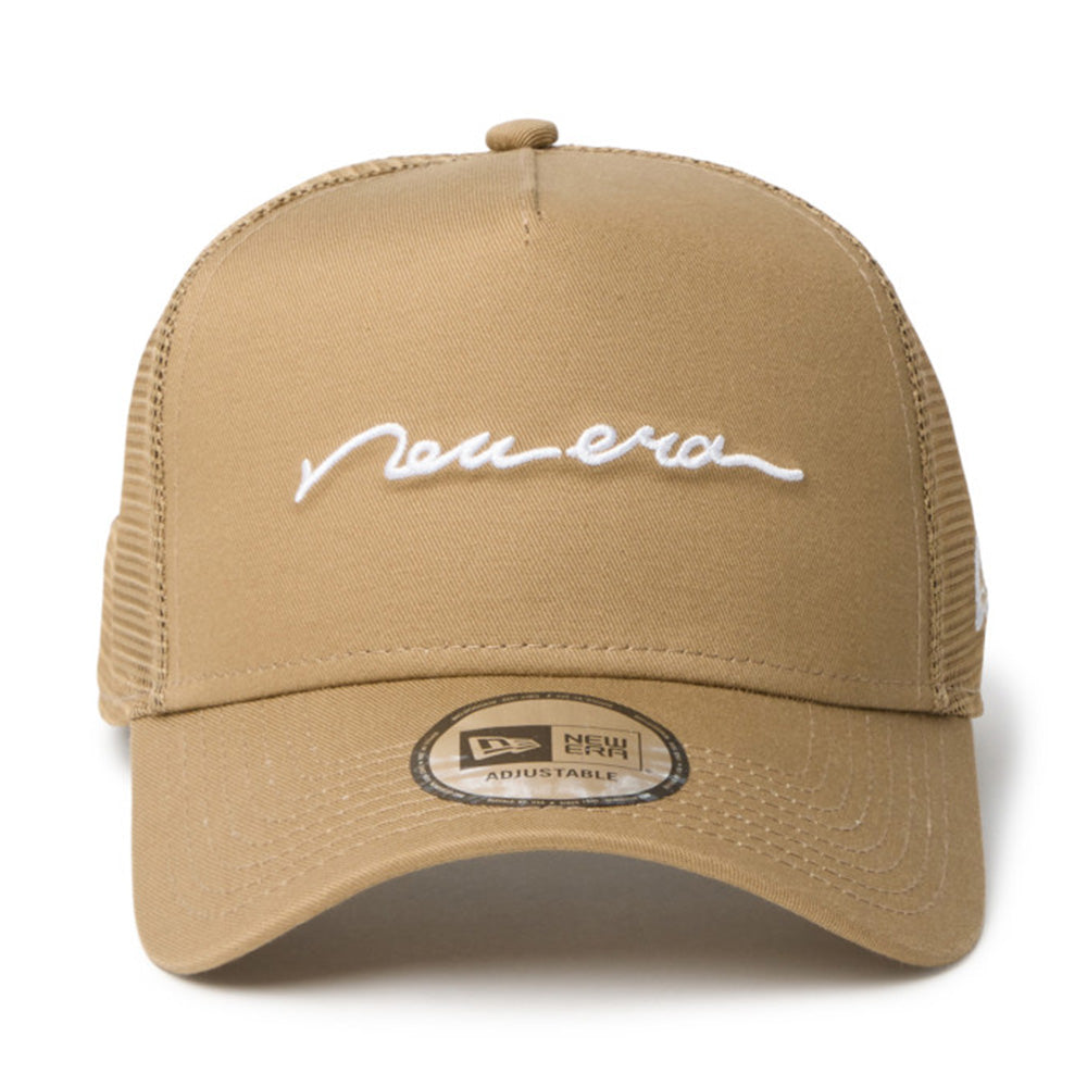 New Era Handwritten Logo Khaki 9FORTY A-Frame Adjustable Cap