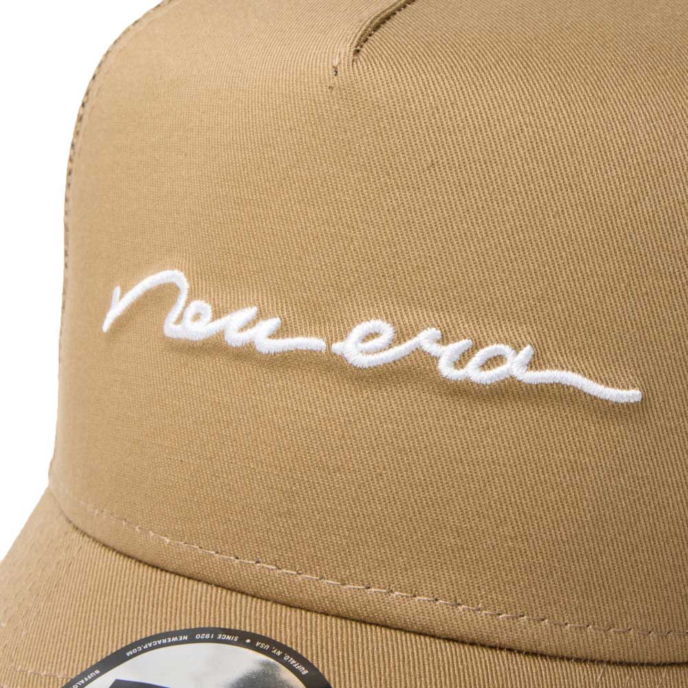New Era Handwritten Logo Khaki 9FORTY A-Frame Adjustable Cap