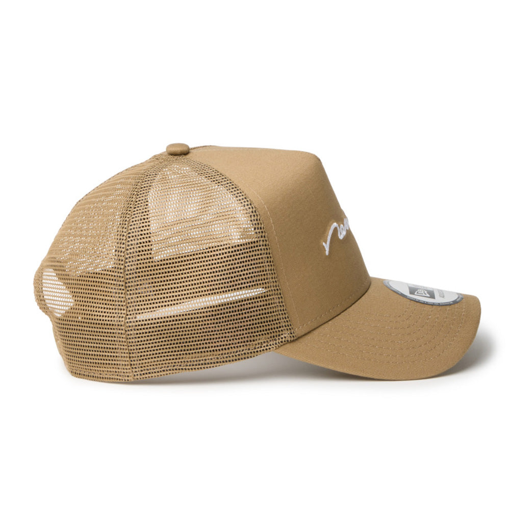 New Era Handwritten Logo Khaki 9FORTY A-Frame Adjustable Cap