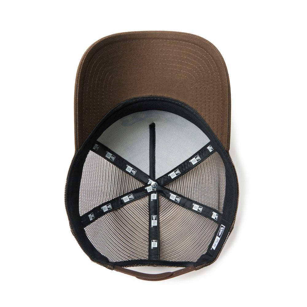 New Era Frame Logo Walnut 9FORTY A-Frame Trucker Snapback Cap