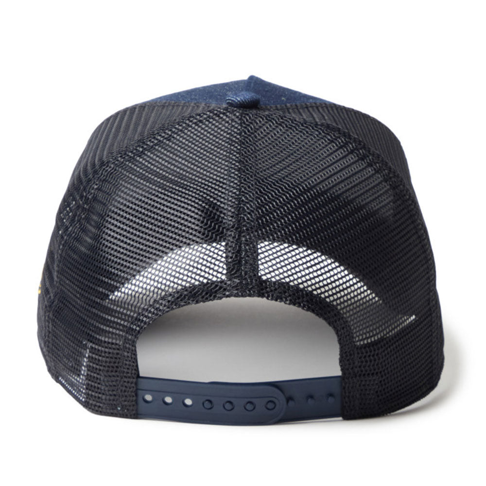 New Era Frame Logo Denim 9FORTY A-Frame Trucker Snapback Cap
