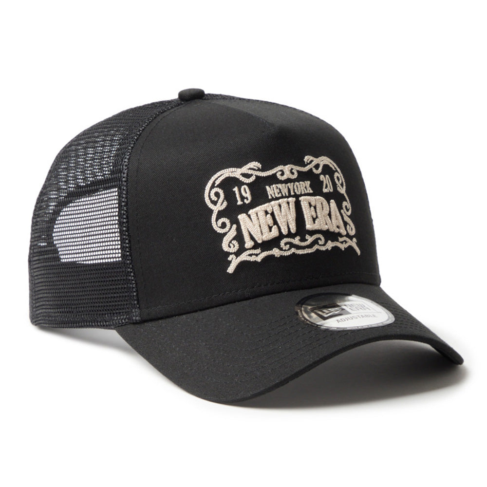 New Era NE Frame Logo Black 261 9FORTY A-Frame Adjustable Cap