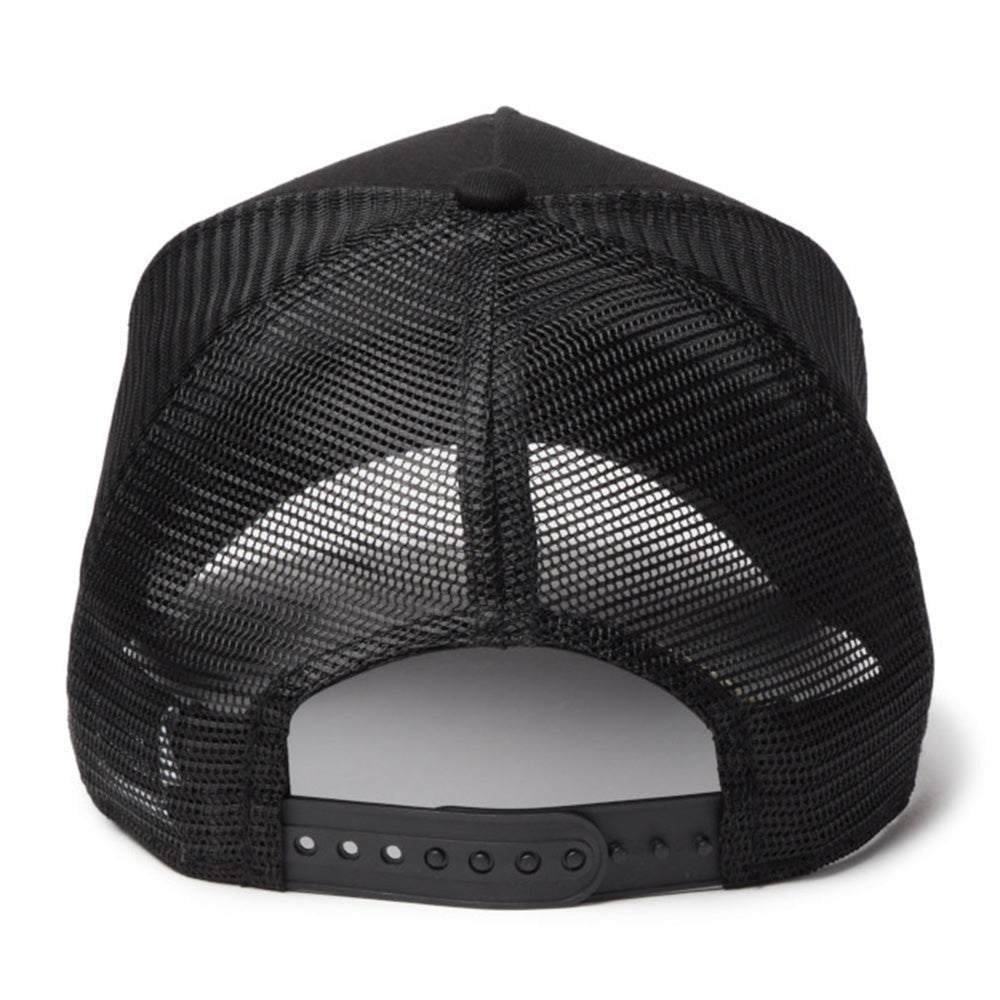 New Era Wordmark NE Collog Black 9FORTY A-Frame Trucker Cap