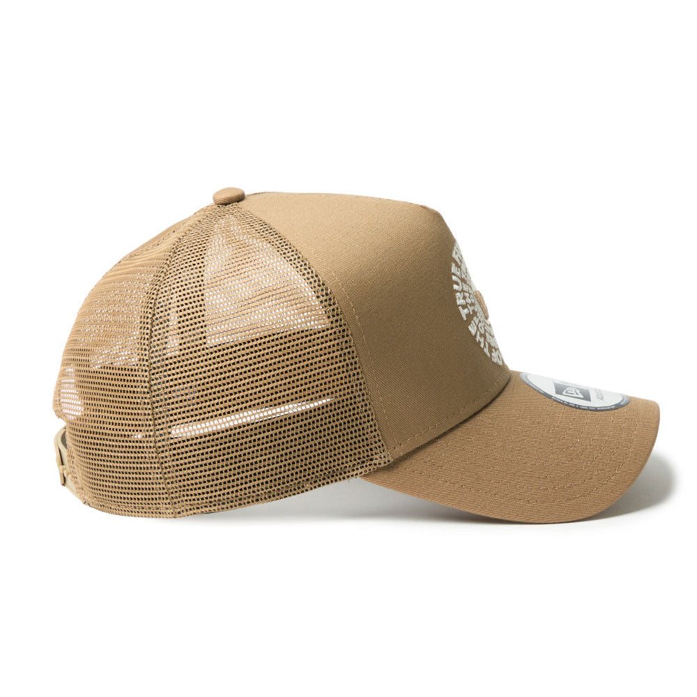 Circle Originators of the True Fitted White Khaki 9FORTY A-Frame Trucker Cap