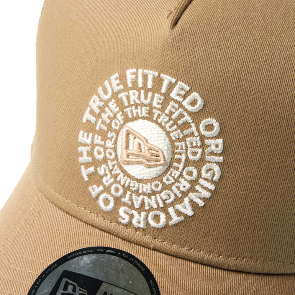 Circle Originators of the True Fitted White Khaki 9FORTY A-Frame Trucker Cap
