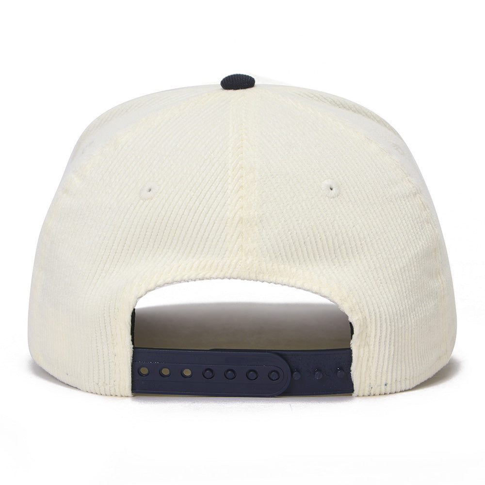 New Era New York Yankees Summer Corduroy Chrome White Navy 9FORTY A-Frame Snapback Cap