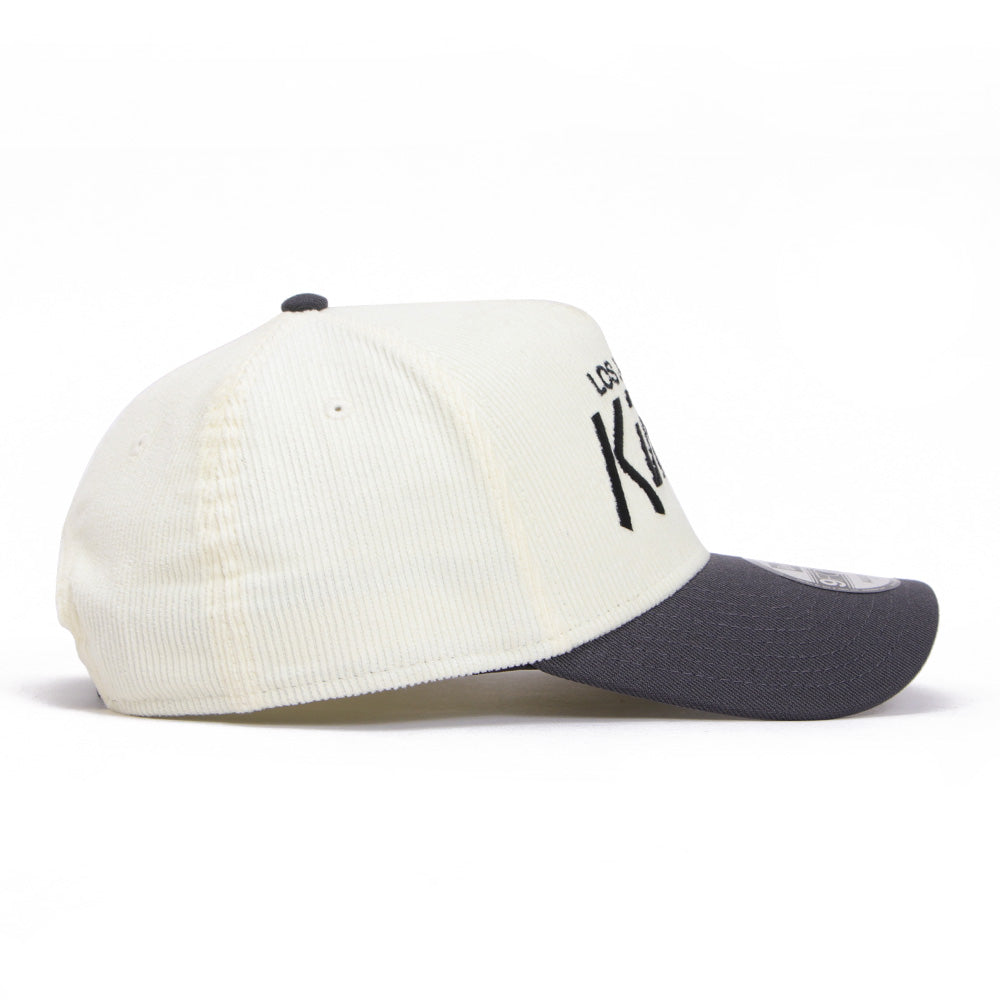 New Era Los Angeles Kings Summer Corduroy Chrome Gray 9FORTY A-Frame Snapback Cap