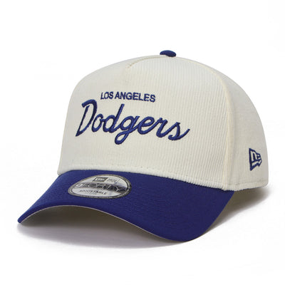 New Era Los Angeles Dodgers Summer Corduroy Chrome White Royal Blue 9FORTY A-Frame Snapback Cap