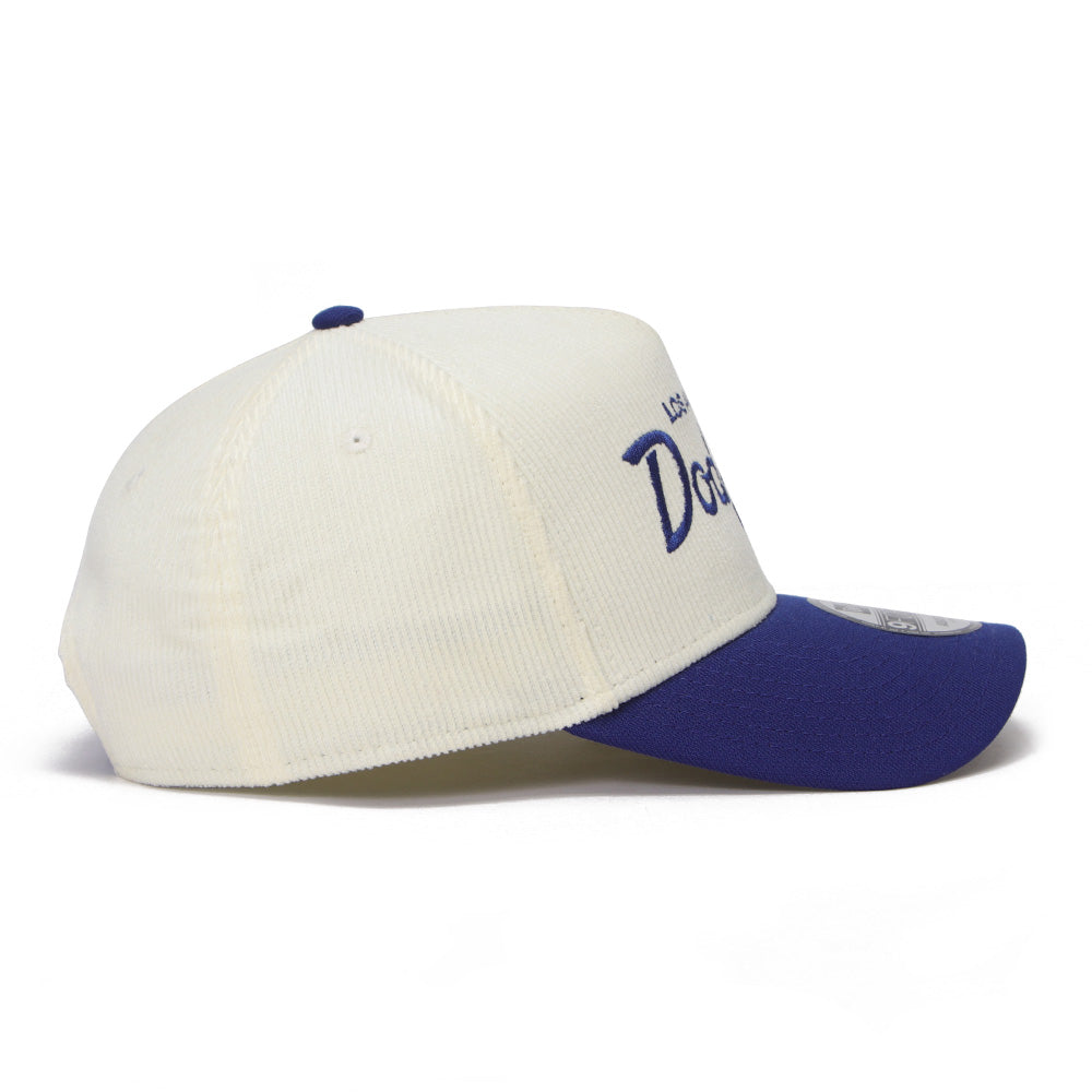 New Era Los Angeles Dodgers Summer Corduroy Chrome White Royal Blue 9FORTY A-Frame Snapback Cap