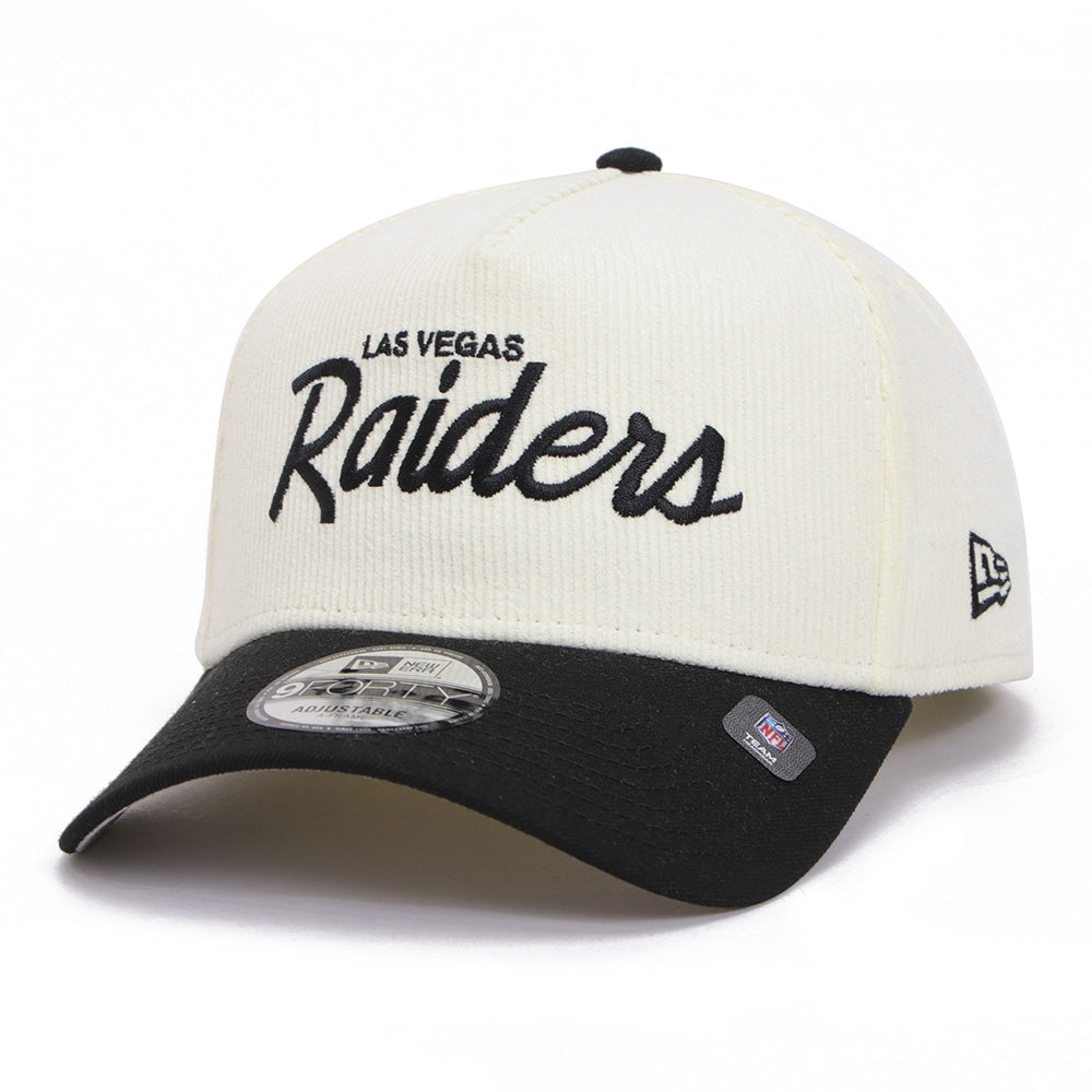Las Vegas Raiders Summer Corduroy Chrome Black 9FORTY A-Frame